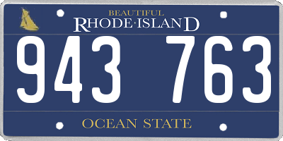 RI license plate 943763