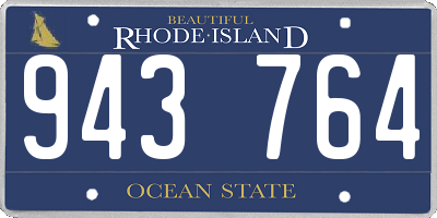 RI license plate 943764