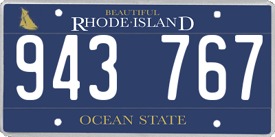 RI license plate 943767