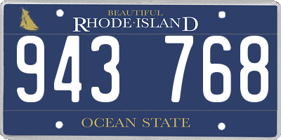 RI license plate 943768