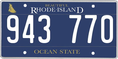 RI license plate 943770