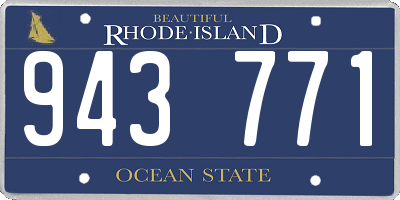 RI license plate 943771