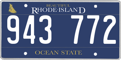 RI license plate 943772