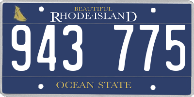 RI license plate 943775