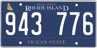 RI license plate 943776