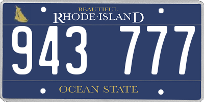 RI license plate 943777