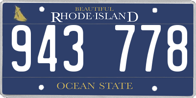 RI license plate 943778