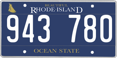 RI license plate 943780