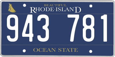 RI license plate 943781