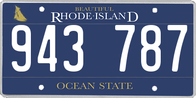 RI license plate 943787