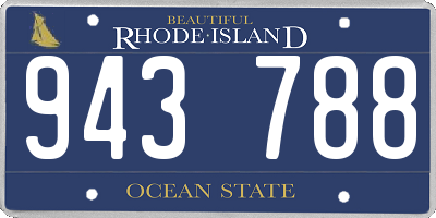 RI license plate 943788