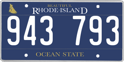 RI license plate 943793