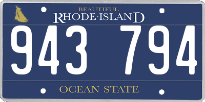 RI license plate 943794