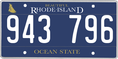 RI license plate 943796