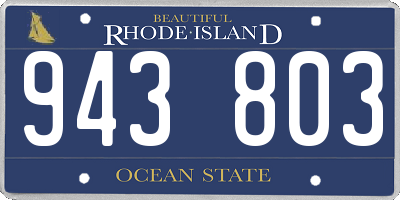 RI license plate 943803