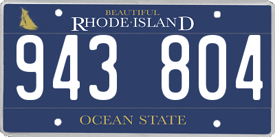RI license plate 943804