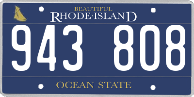 RI license plate 943808