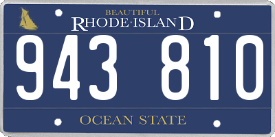 RI license plate 943810
