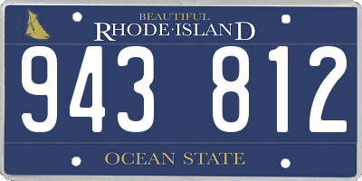 RI license plate 943812