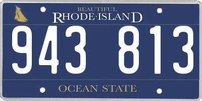 RI license plate 943813