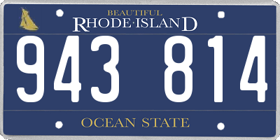 RI license plate 943814