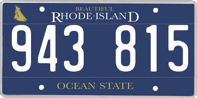 RI license plate 943815