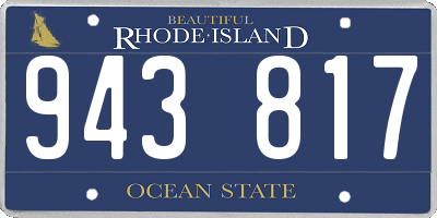 RI license plate 943817