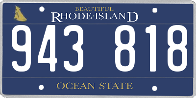 RI license plate 943818