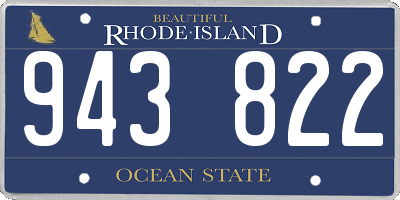 RI license plate 943822