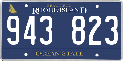 RI license plate 943823