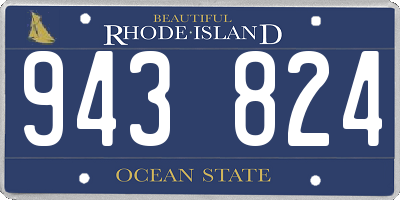 RI license plate 943824