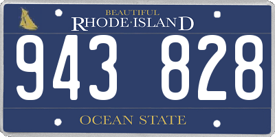 RI license plate 943828