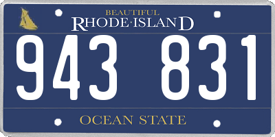 RI license plate 943831