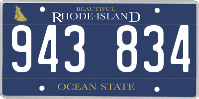 RI license plate 943834