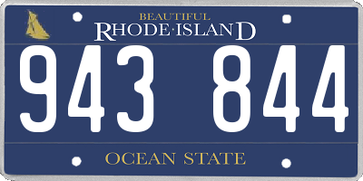 RI license plate 943844