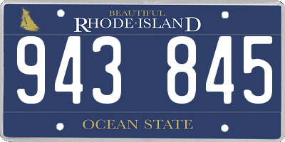 RI license plate 943845
