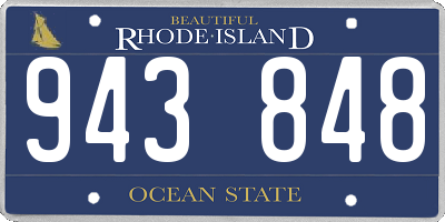 RI license plate 943848