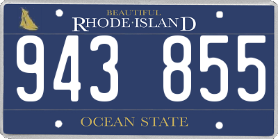RI license plate 943855