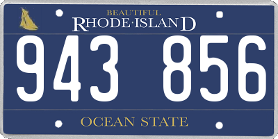 RI license plate 943856