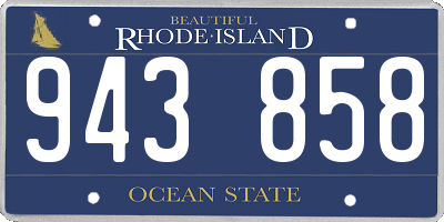RI license plate 943858