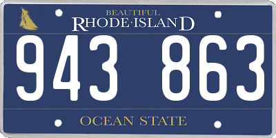 RI license plate 943863
