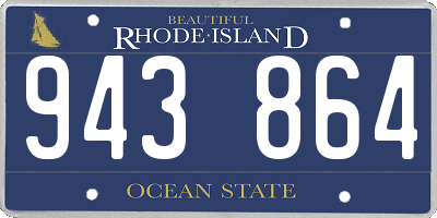RI license plate 943864
