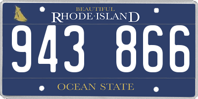 RI license plate 943866