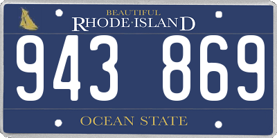 RI license plate 943869