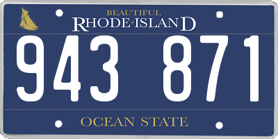 RI license plate 943871