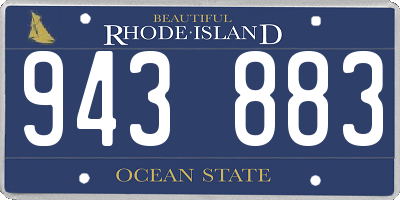 RI license plate 943883