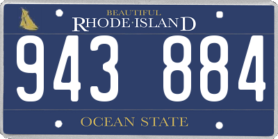 RI license plate 943884