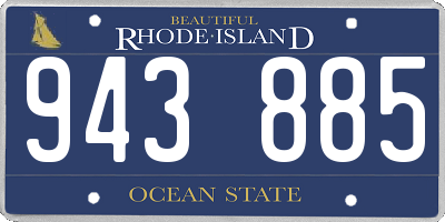 RI license plate 943885