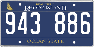RI license plate 943886