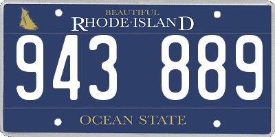 RI license plate 943889